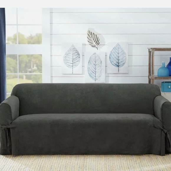 Sure Fit Designer Suede Twill loveseat cover - Picture 1 of 1